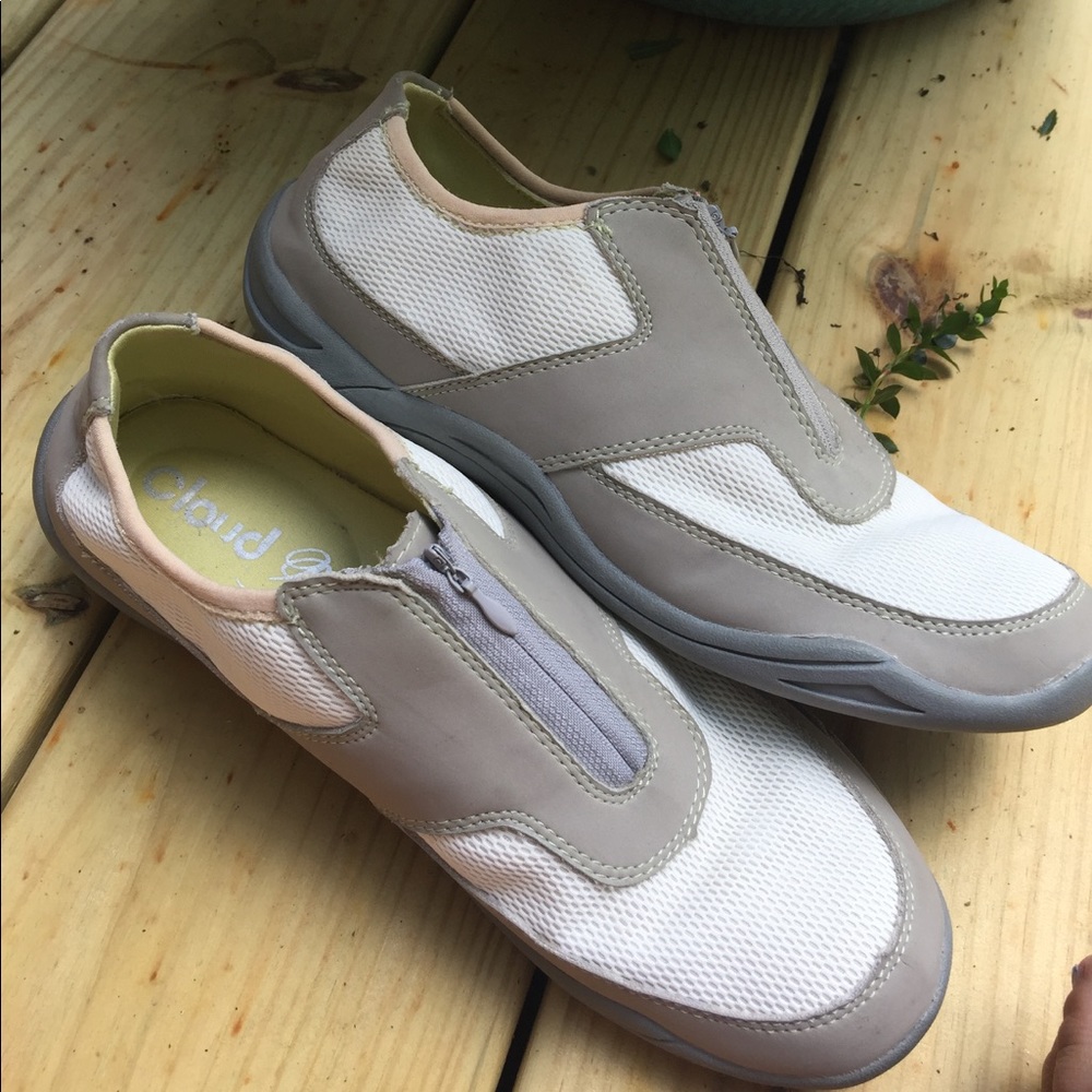 Women's Cloud 9 Beige & Grey Fashion Sneakers 8M